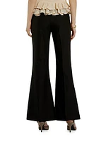 Crepe Flared Trousers