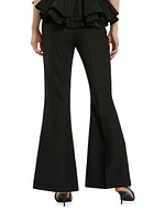 Crepe Flared Trousers