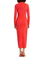 Tonal Zebra Column Dress