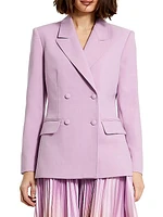 Crêpe Double-Breasted Blazer