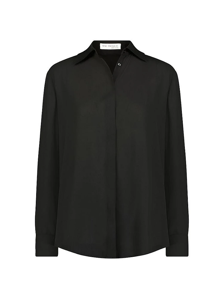 Georgette Button-Front Shirt