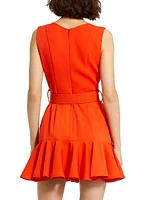 Crepe Sleeveless Minidress