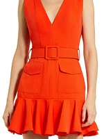 Crepe Sleeveless Minidress