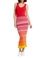 Stripe Body-Con Midi-Dress