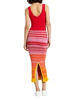 Stripe Body-Con Midi-Dress