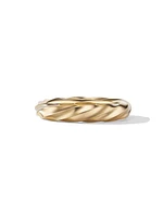 Cable Edge Band Ring in 18K Yellow Gold, 4MM