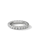 Pavé Stretch Band Ring 18K White Gold