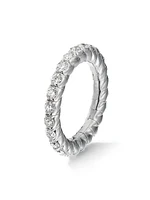 Pavé Stretch Band Ring 18K White Gold