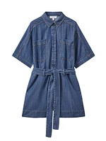 Seren Denim Belted Romper