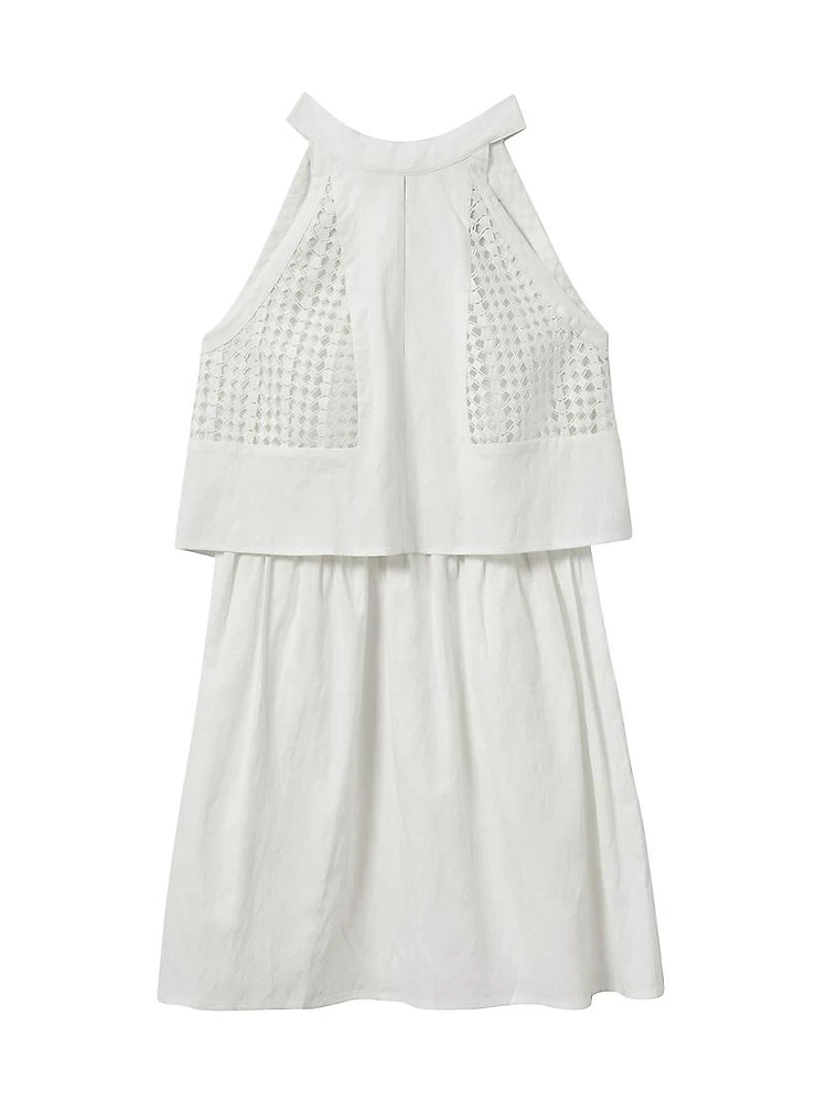 Eden Broderie Anglaise Popover Minidress