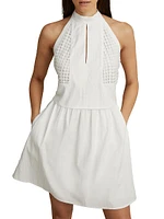 Eden Broderie Anglaise Popover Minidress