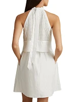 Eden Broderie Anglaise Popover Minidress