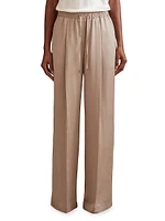 Cole Satin Wide-Leg Pants