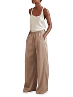 Cole Satin Wide-Leg Pants