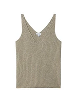 Mika V-Neck Metallic Knit Tank