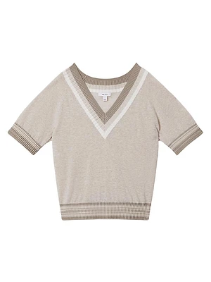 Sadie Knit V-Neck Tee