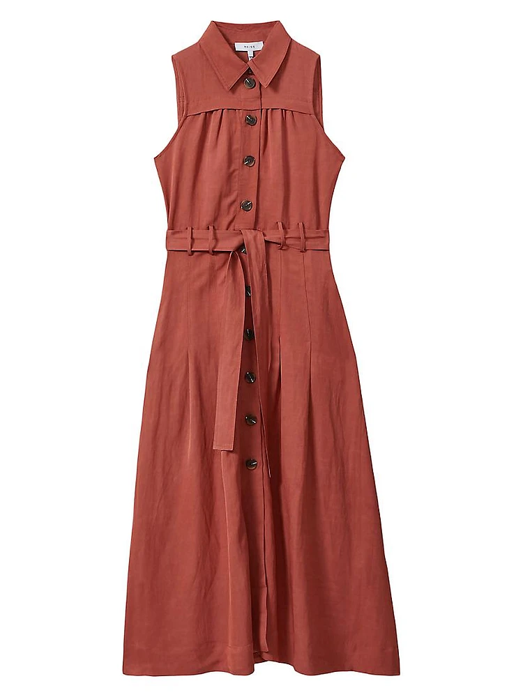 Heidi Belted Sleeveless Shirtdress