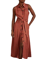 Heidi Belted Sleeveless Shirtdress