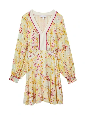 Molly Floral Puff-Sleeve Minidress