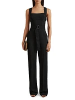 Kim Straight-Leg Belted Jumpsuit