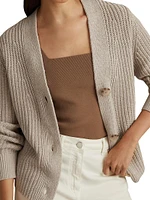 Ariana Cotton-Linen Blend Cardigan