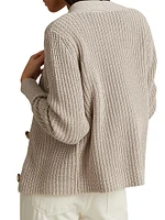 Ariana Cotton-Linen Blend Cardigan