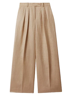Cassie Linen Pleated Trousers