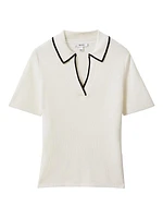 Seleena Linen-Blend Polo Shirt