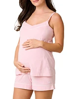 The Must Have Maternity Cotton Robe, Camisole, & Shorts Set