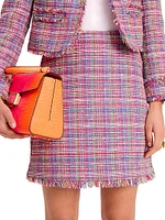 Tweed Fringe Miniskirt