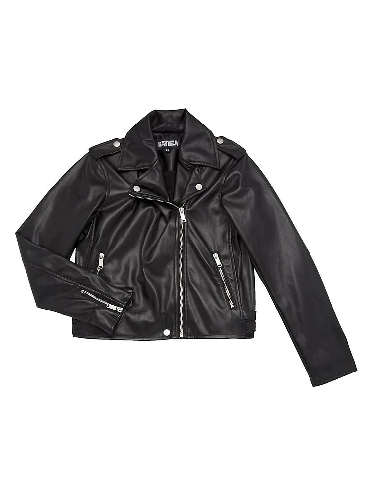 Girl's Jagger Faux Leather Jacket