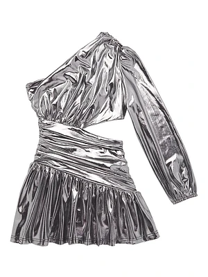 Girl's Valentina Metallic Dress