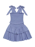 Girl's Smocked Fit-And-Flare Dress