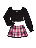 Girl's Elicia Plaid Skirt