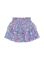 Girl's Brooke Floral Scalloped Skirt