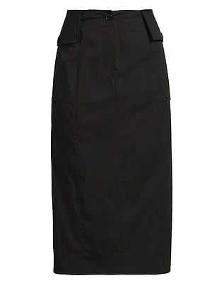 Diep Cotton-Blend Cargo Midi-Skirt