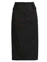 Diep Cotton-Blend Cargo Midi-Skirt