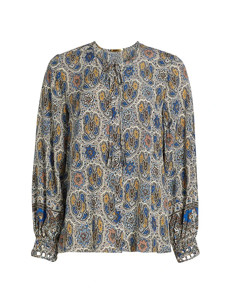 Addison Mosiac Peasant Blouse