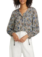 Addison Mosiac Peasant Blouse