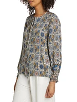 Addison Mosiac Peasant Blouse