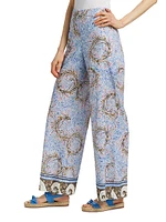 Lilley Rosette Tiles Cotton Pants