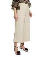 Brent Linen-Blend Crop Pants