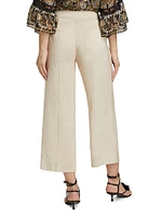 Brent Linen-Blend Crop Pants