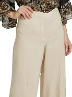 Brent Linen-Blend Crop Pants