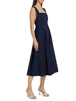 Teresa Cotton Crossback Midi-Dress