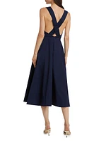 Teresa Cotton Crossback Midi-Dress