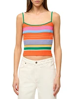 Soleil Striped Rib-Knit Top