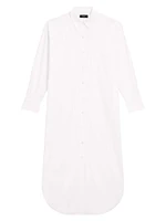 Cotton-Blend Relaxed Maxi Shirtdress