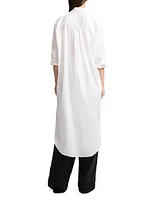 Cotton-Blend Relaxed Maxi Shirtdress