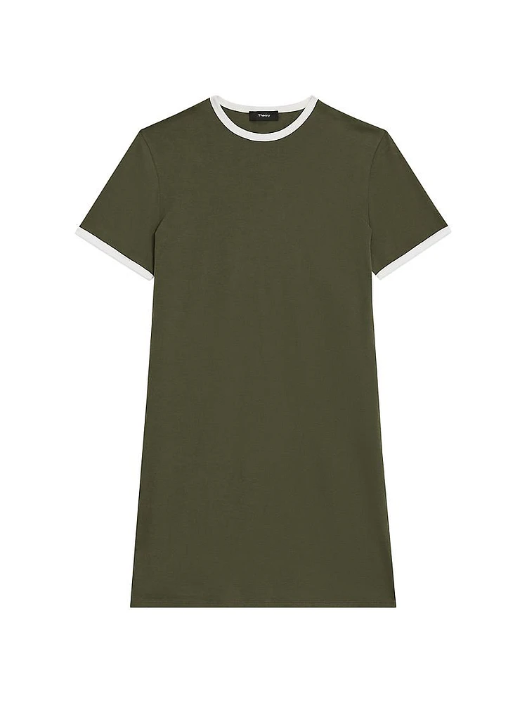 Ringer Cotton T-Shirt Dress